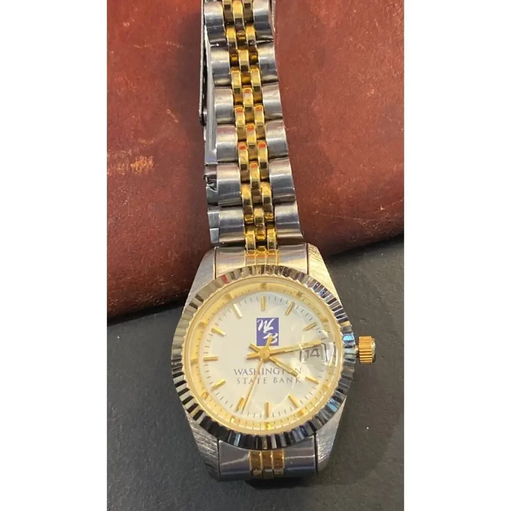 Women's 23mm Two Tone Washington State Bank Watch, Presidential style